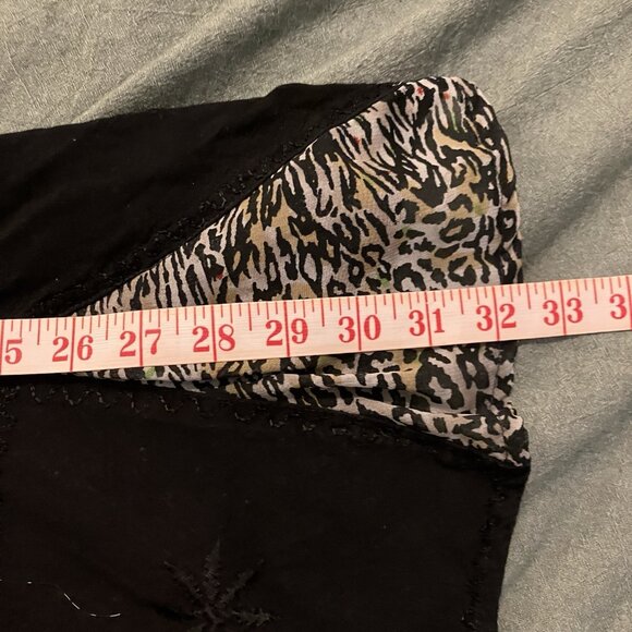 Y2K Raya Sun Mini Dress Womens S Drop Waist Black Animal Print Fairy Whimsigoth - Picture 9 of 9